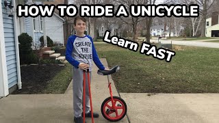 HOW TO RIDE A UNICYCLE LEARN FAST