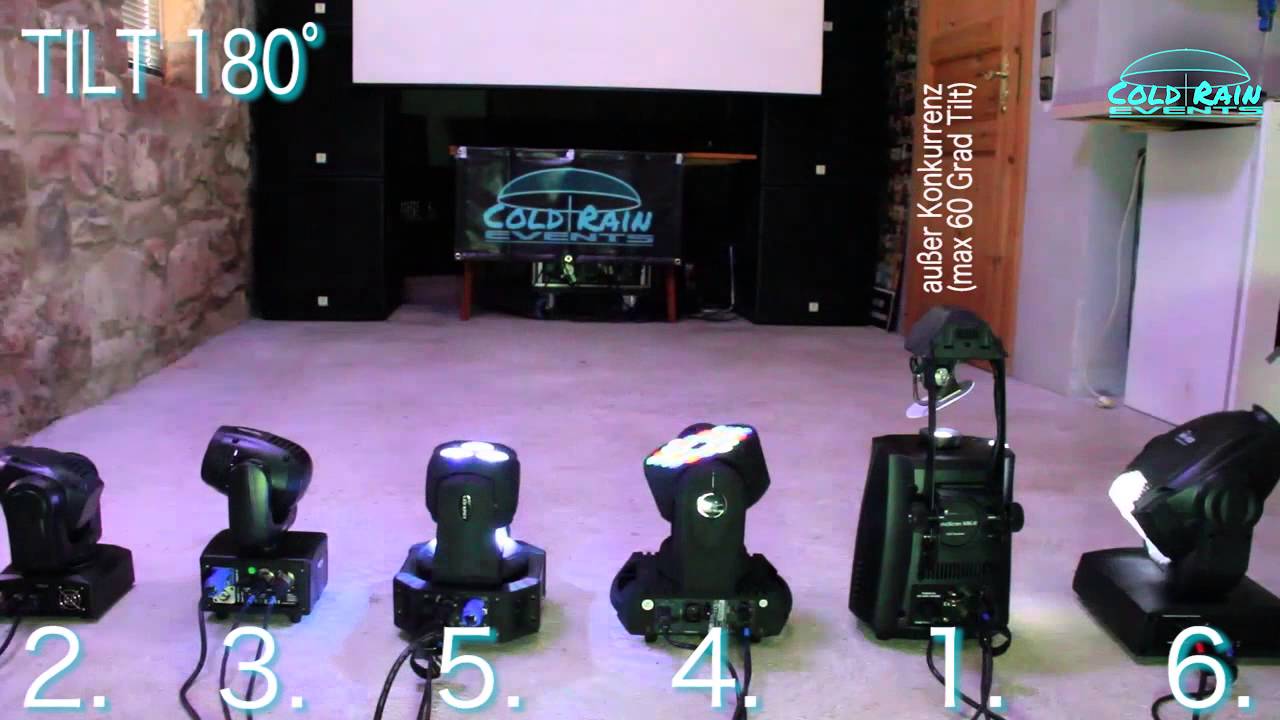 Mini Movingheads / Movinglights - Vergleich: ADJ | Varytec | Stairville