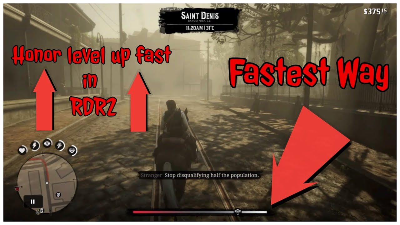 Red Dead Redemption 2 Fastest Way to level up Honor Gauge - Trophy Guide - YouTube