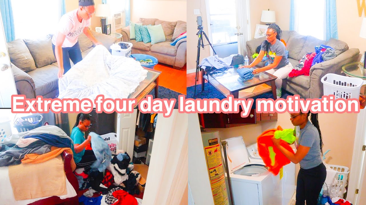 All DAY LAUNDRY MOTIVATION| four days of laundry|realistic laundry routine|laundry motivation 2021