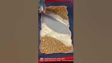 Resin tray tutorial 😍#resintray #resinart #resinartist #resintutorial #servingtray #tabledecor