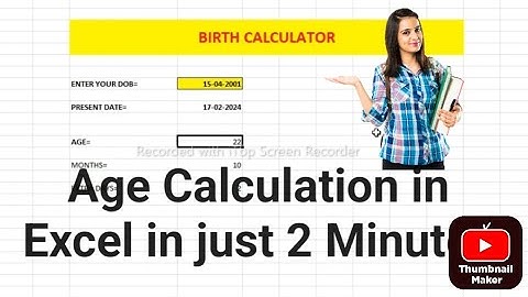 How To Calculate Age In Excel || Excel Me Age Calculate Kaise Kare (@YouTube)