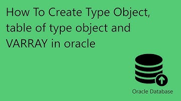 how to create type object and table in oracle database