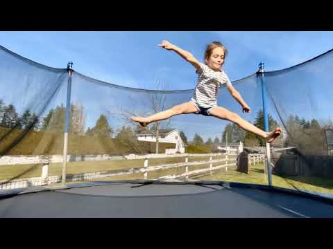 Emma the ninja on the trampoline - YouTube