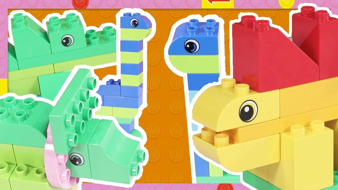 Svare gård udredning LEGO DUPLO Dinosaurs Building Activity! Easy Play and Game for Toddlers &  Young Kids - YouTube