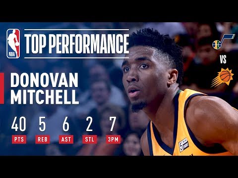 Donovan Mitchell Notches 40 Points, 5 Rebounds, 6 Assists vs