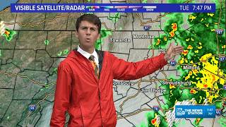 More than 1.5" of rain Tuesday, additional showers Wednesday