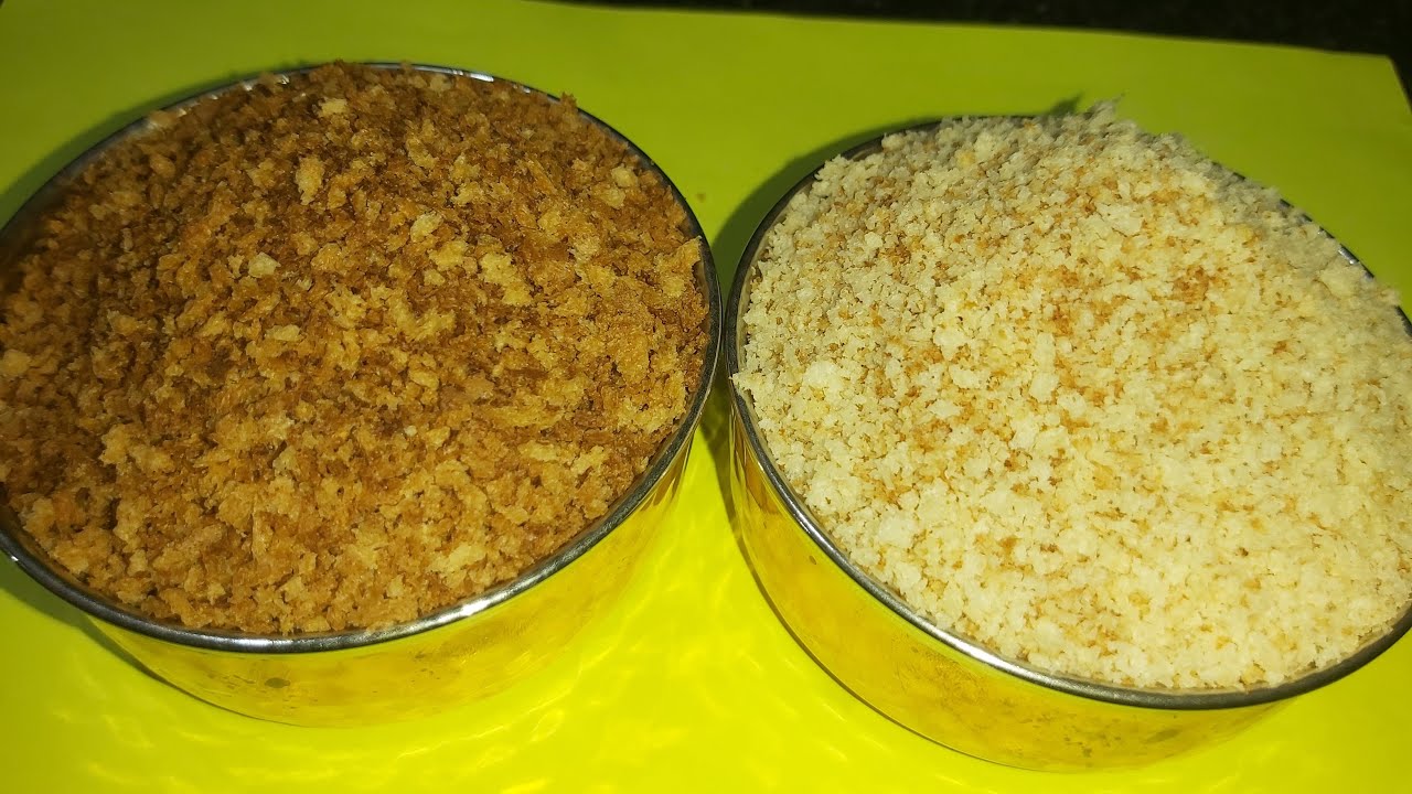 రెండు రకాలా బ్రెడ్ క్రంబ్స్ ని ఎలా తయారు చేయాలో చూద్దాం / 2 Easy types