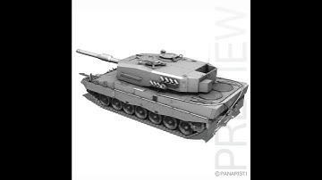 3D Model of Leopard 2A4 MBT Review