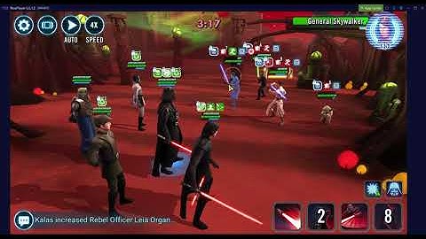 Vader against (Rey-Jkr-Jkl-Gas-Hoda) SWGOH
