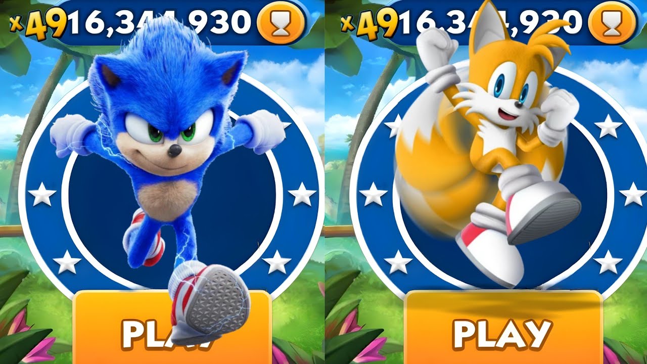 Sonic Dash - Sonic Dash VS Tails Dash _ Movie Sonic vs All Bosses Zazz ...