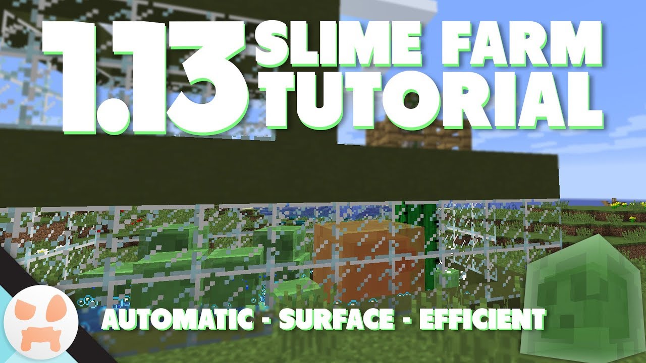 113 Slime Farm Tutorial Automatic Efficient Surface Java Bedrock Edition
