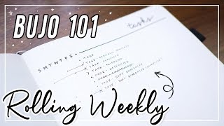 BuJo 101: The Rolling Weekly