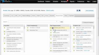 Physician Encounter: Assessment tab