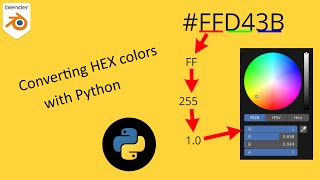 How to convert HEX colors to Blender RGB with a Python script