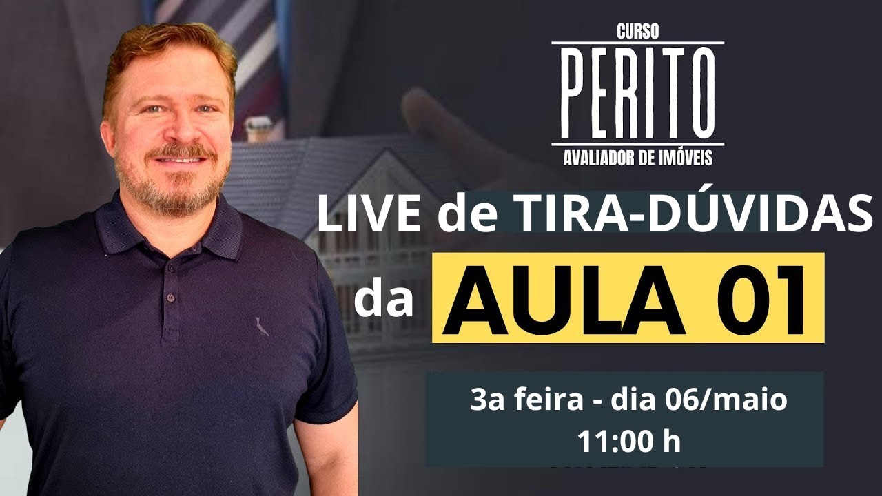 LIVE TIRA DÚVIDAS - AULA 1 - PROF. REGINALDO ANTUNES - LAUDO MASTER