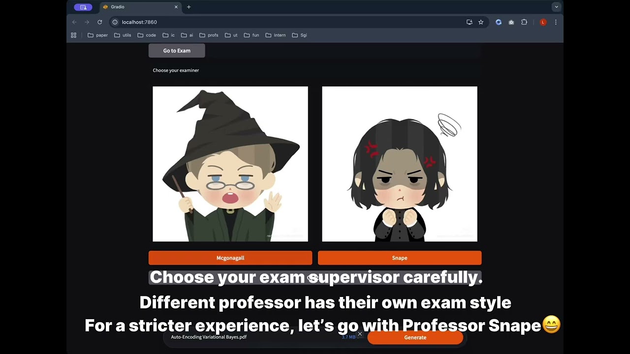 Character-Based AI Paper Tutor Demo | Learn Research Papers with Professor McGonagall or Snape