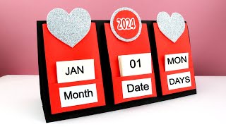 How to make New Year 2024 Desk Calendar | DIY Calendar | Handmade Desk Calendar | New Year Crafts