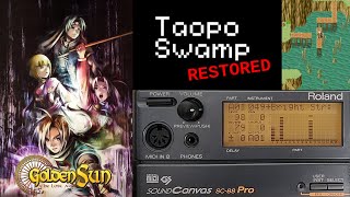 Taopo Swamp (Restored - Roland SC-88) - Golden Sun The Lost Age
Playlist with all my other Golden Sun restored tracks: https://www.youtube.com/playlist?list=PLmKzt4avW8iLpm1sXSsT7OKnohNo5V6cg
Lossless FLAC files can be downloaded here: https://drive.google.com/drive/folders/1Q2MWzb_uSvXp0Z3vWthvErnzM3xyL6Em
~~ Details about the restoration process ~~
Tools used: GBA Mus Riper (midi and samples extraction), agbplay (synth restoration) and Reaper.
Hardware: Roland SC-88 Pro, Roland JV-1080, expansion card SR-JV80-05 World, and Alesis DM5.
Midi files: the sequences are extracted directly from the game but need to be heavily modified in order to play them on the physical modules.
Sounds: most samples have been identified over the years, but some sounds come from my own research.
Synths: in Golden Sun, synths are specific to the internal audio engine, they are completely separate from the other instruments. ipatix managed to reverse-engineer those synths and made the code available on github. Im using his tool, agbplay, to export them from the game in high quality (at a higher sample rate than what the GBA is capable of)
Drums: Golden Sun 1 uses samples from the SC-88 but on Golden Sun 2, Motoi Sakuraba changed all the samples. While some of them have been identified and come from the Alesis DM5, most samples still havent been found to this day. Ive extracted the samples from the game, denoised, re-panned and cleaned them.
~~ Thanks ~~
Mega thanks to Bregalad (GBA Mus Ripper) and ipatix (agbplay). I would never have been able to do those versions without their incredible work.
Massive thanks to the VGM Instrument Sources community, and especially FreeJusticeHere for his invaluable advice and help!
Special thanks to Coaltergeist and Cyanne for inspiring me!
Original song composed by Motoi Sakuraba. #GoldenSun #RestoredOST Taopo Swamp (Restored - Roland SC-88) - Golden Sun The Lost Age