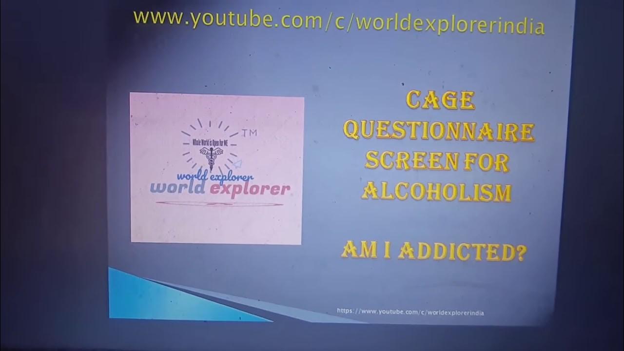 CAGE Questionnaire Screening for Alcoholism YouTube
