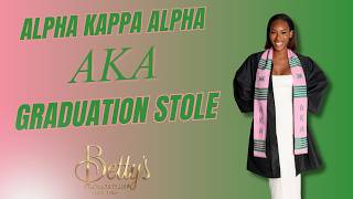 Alpha Kappa Alpha Graduation Stole | Alpha Kappa Alpha Paraphernalia at Betty's Promos Plus