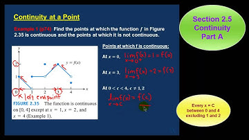 Section 2.5 Continuity Part A