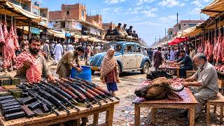 🇦🇫 Afghanistan Weapons Market I This Market Will Shock You! | 4K Walking Tour