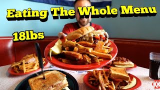 Eating 12 Most Popular Items At The Diner | ManVFood | 18lbs