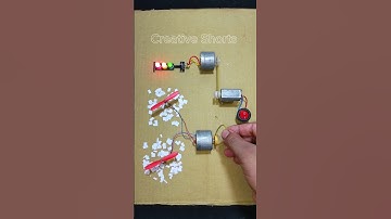 DIY Electricity With Belt Drive Generator _ DC Motor #dcmotor #tech #shorts