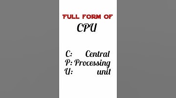 CPU Stand for: Central Processing Unit ||#shorts