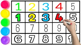 1234567890 Coloring Page | Read Numbers 1 to 10 | Write Numbers 1 to 10 | Drawing for Kids #numbers