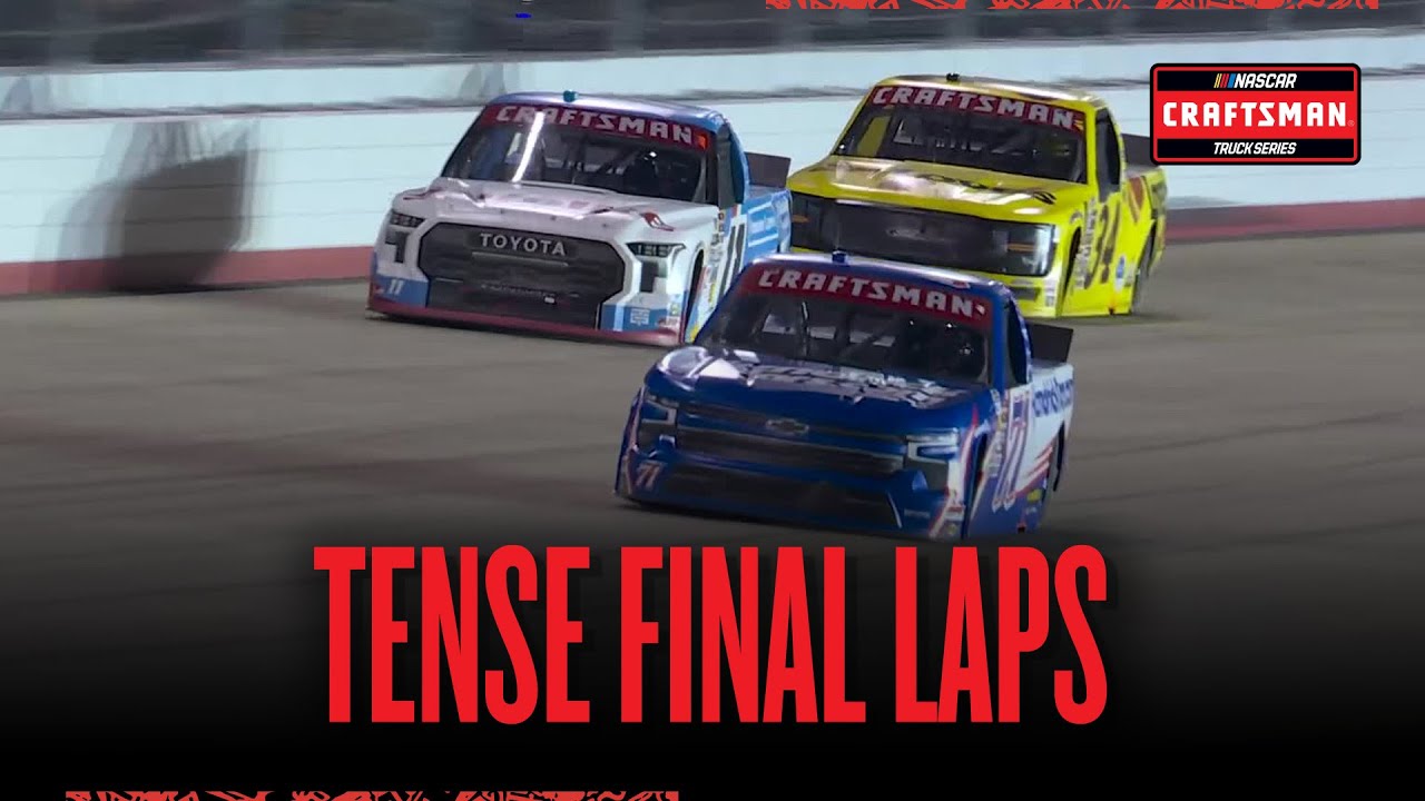 Intense three-way battle for the win! | 2025 Trucks at Nashville