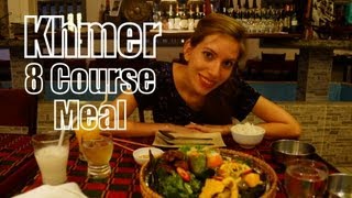 Khmer Set 8 Course Dinner including Amok at Angkor Palms Restaurant in Siem Reap, Cambodia