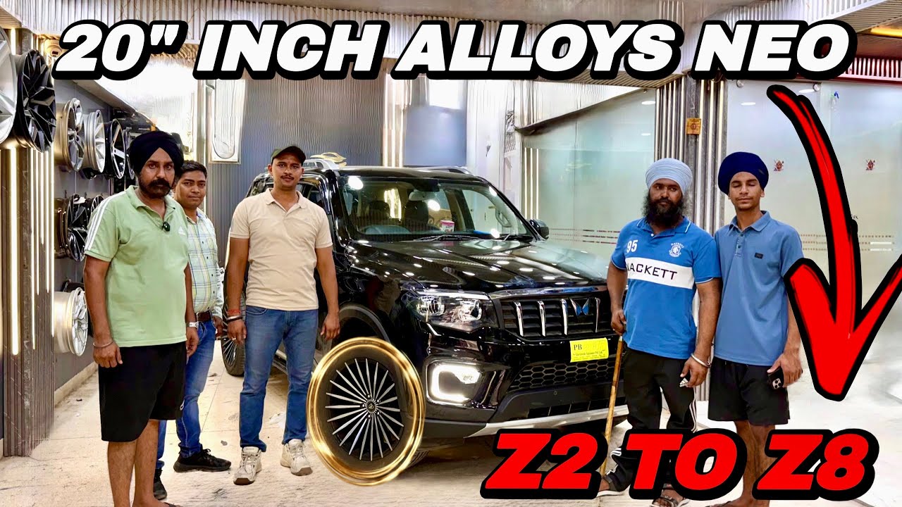 PUNJAB की SCORPIO N Z2 में 20” INCH ALLOYS🔥 ENDLESS WORK👌🏼 N MODIFIED Z2 TO Z8L ✅ SCORPIO N MODIFIED