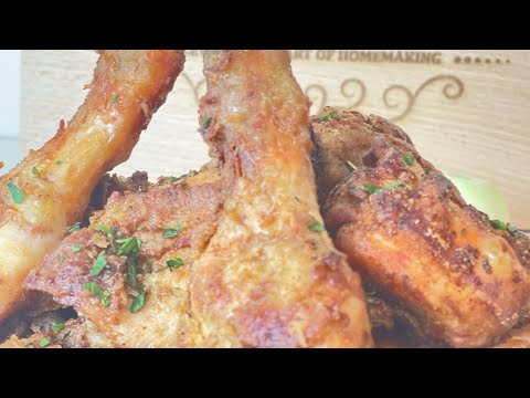 Fried crispy but soft chicken; Ghana Style