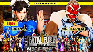 Fatal Fury: City of the Wolves - All Character Select Screen Animations (DLC Included) + Mr. Karate