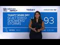 Hot and humid conditions continue with scattered afternoon storms (Local Weather Update 7.19.26)