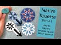 Native Rosette Part 1: How to create a circular square stitch Rosette