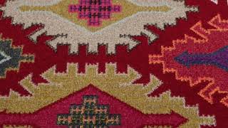 Gocek Red Aztec Medallion Patchwork Contemporary Rug by Ozark Home