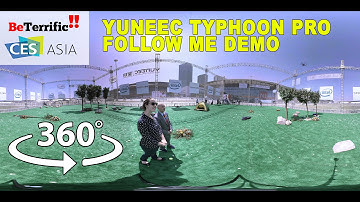 360° Video: Yuneec Typhoon Drone Follow Me Mode at CES Asia 2016