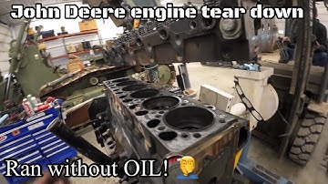 Tear down of the John Deere 850J dozer 6090 engine ran without oil. Major carnage and big $$$$ part3