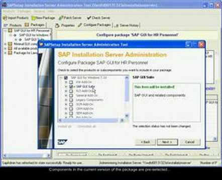 NetWeaver SAPSetup Demo - Re-configuring packages