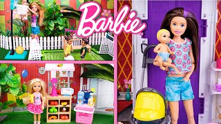 Barbie Sisters Get a Job - Babysitting, Smoothie Shop and Soccer Coach