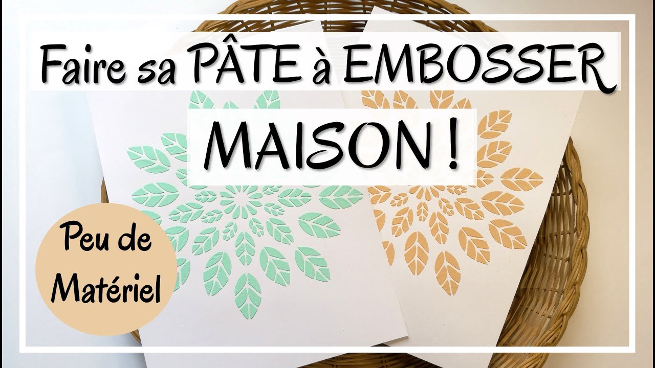 Faire sa PÂTE À EMBOSSER MAISON ?! Facile et économique ! J'ai testé 3 méthodes ! Tuto scrap DIY