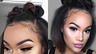 EASY MAKEUP & HAIR TUTORIAL | BADDIE STYLE screenshot 1