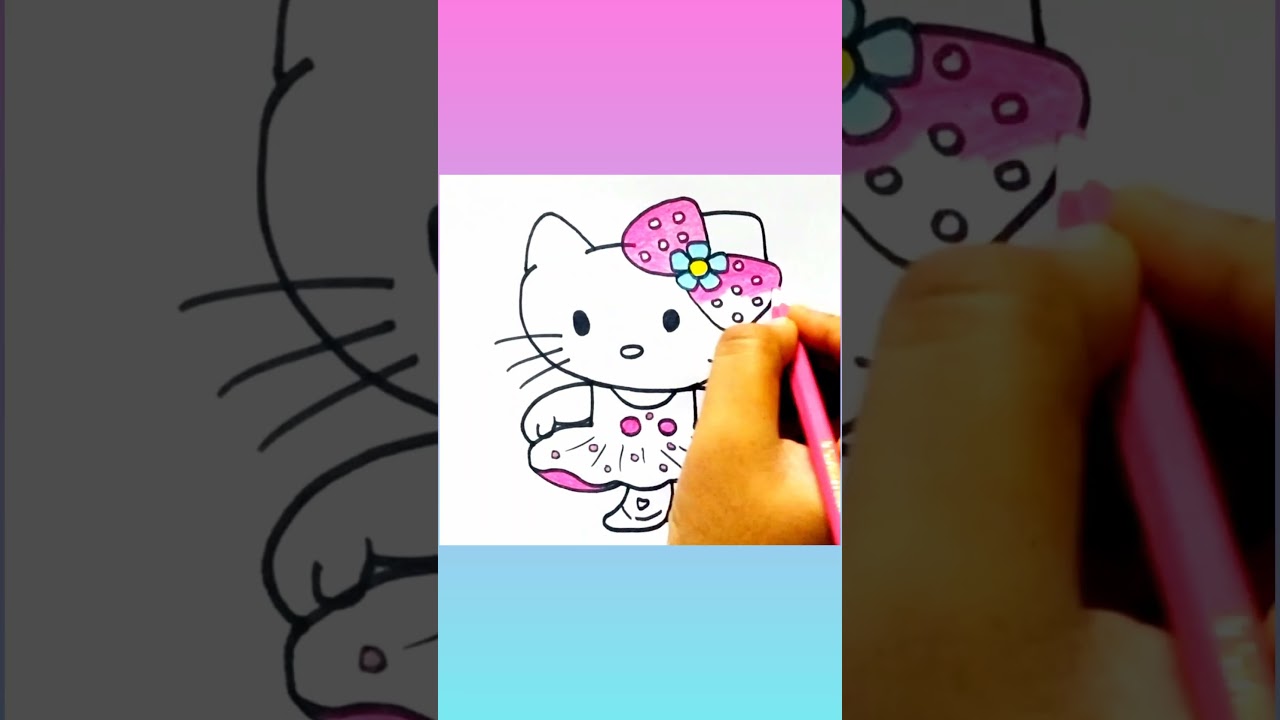 Como desenhar a Hello Kitty ✏️😻 .. #hellokitty #hello #gato #gatin