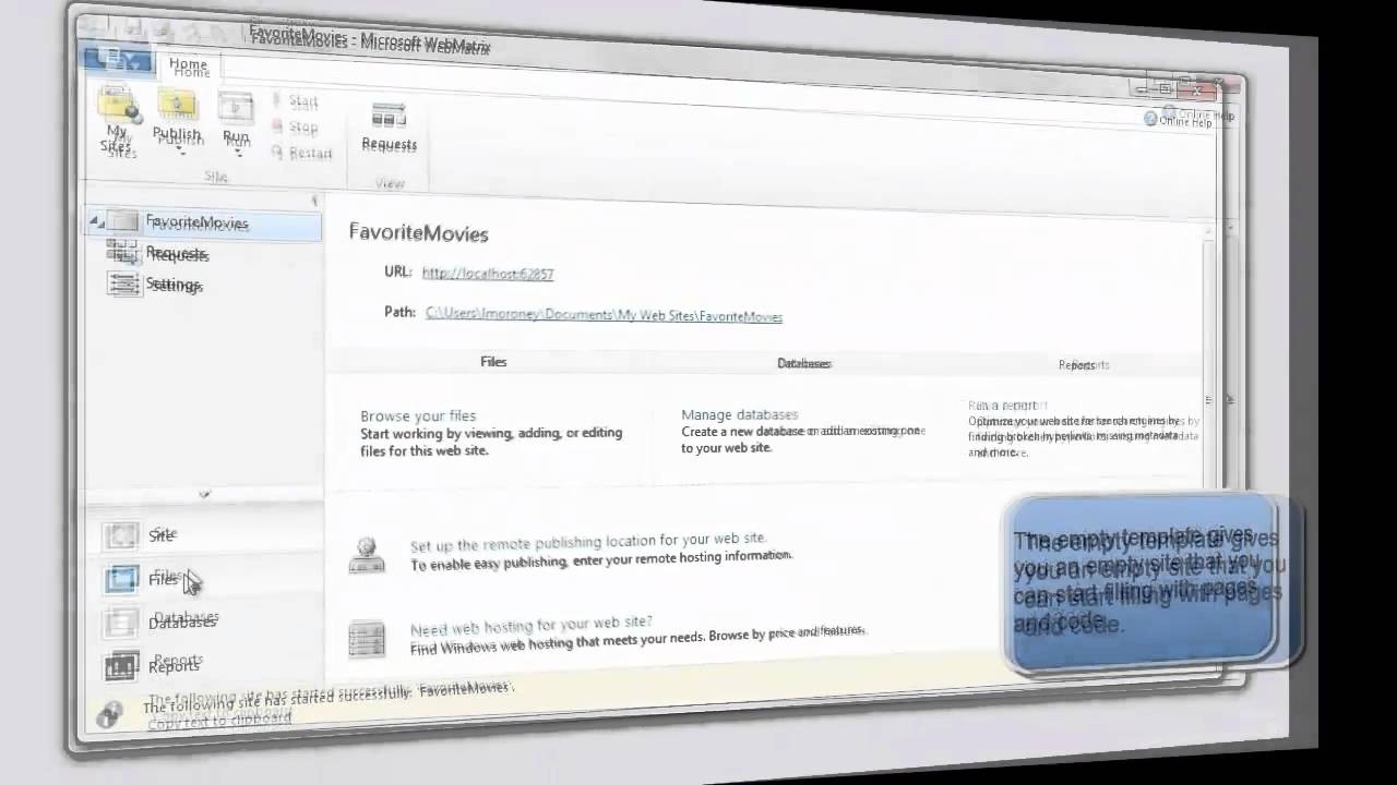 Introduction to WebMatrix_short - YouTube