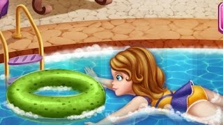 Sofia The First Bathing and Swimming in the Pool | Games for Kids | Songs for Children