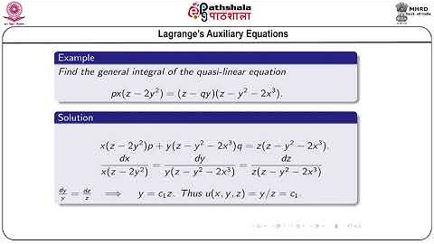M-05. First order partial differential equations:quasi-linear equations of first order