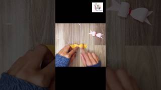 How to make paper bow|Easy paper craft|Paper bow making step by step